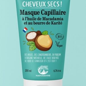 Masque SOS Cheveux Secs, à l'huile de Macadamia & beurre de Karité