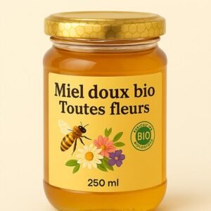 Miel doux bio toutes fleurs