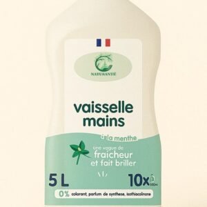 Vaisselle et mains aux huiles essentielles de menthe citron bio, super dégraissant - Grand Format