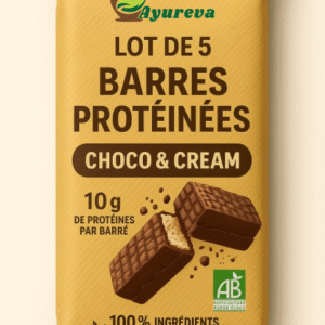 LOT DE 5 Barres protéinées Choco et Cream bio