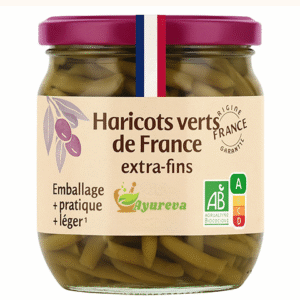 Haricots verts bio sans sel ajouté extra-fin coupés