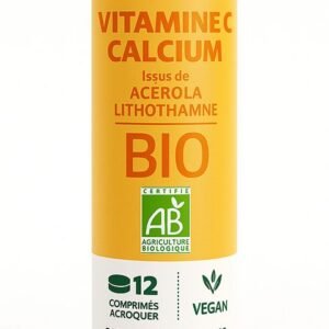 Comprimé à croquer vitamine C calcium lithothamne Acérola