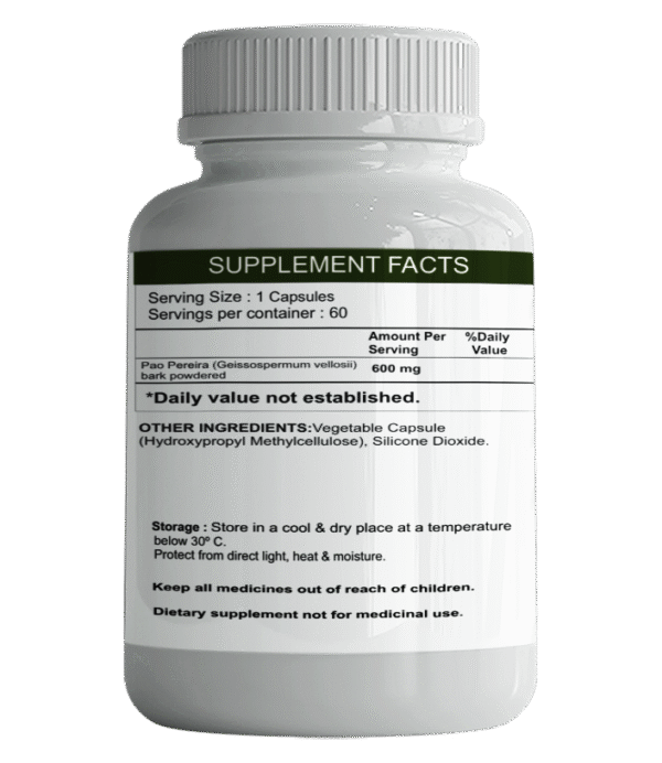 PAO Pereira 600 mg, 60 capsules - Image 2