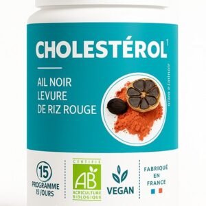 Gélule végétale Cholestérol - Ail Noir et Levure de riz rouge - bio