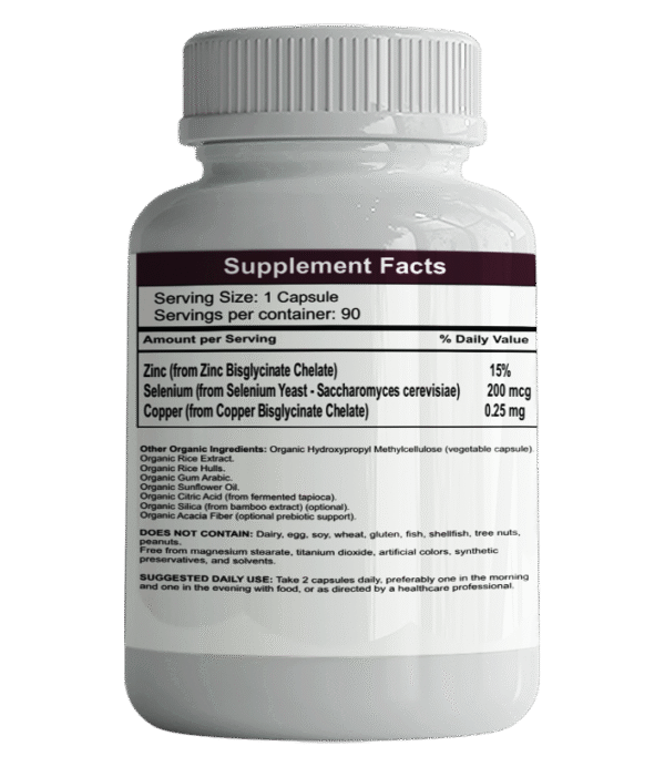 Zinc Plus Selenium  90 Capsules - Image 2