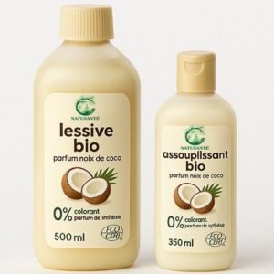 Lessive bio & Assouplissant bio – parfum noix de coco