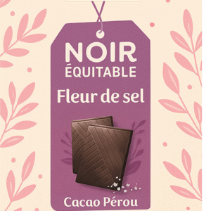 ARRET - Chocolat noir gourmand pointe de fleur de sel - bio