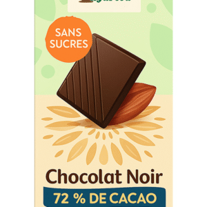 Chocolat noir 72% cacao sans sucres