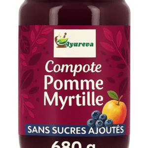Compote pomme myrtille - bio
