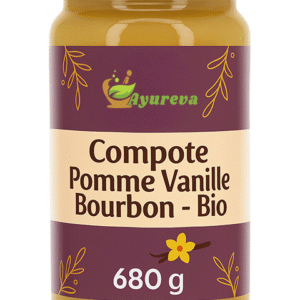 Compote pomme vanille bourbon - bio