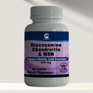 Glucosamine, Chondroïtine, & MSM,          500 mg  60 tablettes