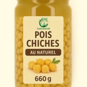 Pois chiches bio au naturel bocal de 660 g